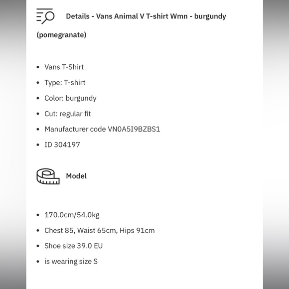 Vans Women's Burgundy Logo Tee with Leopard Print - Medium - Picture 9 of 9